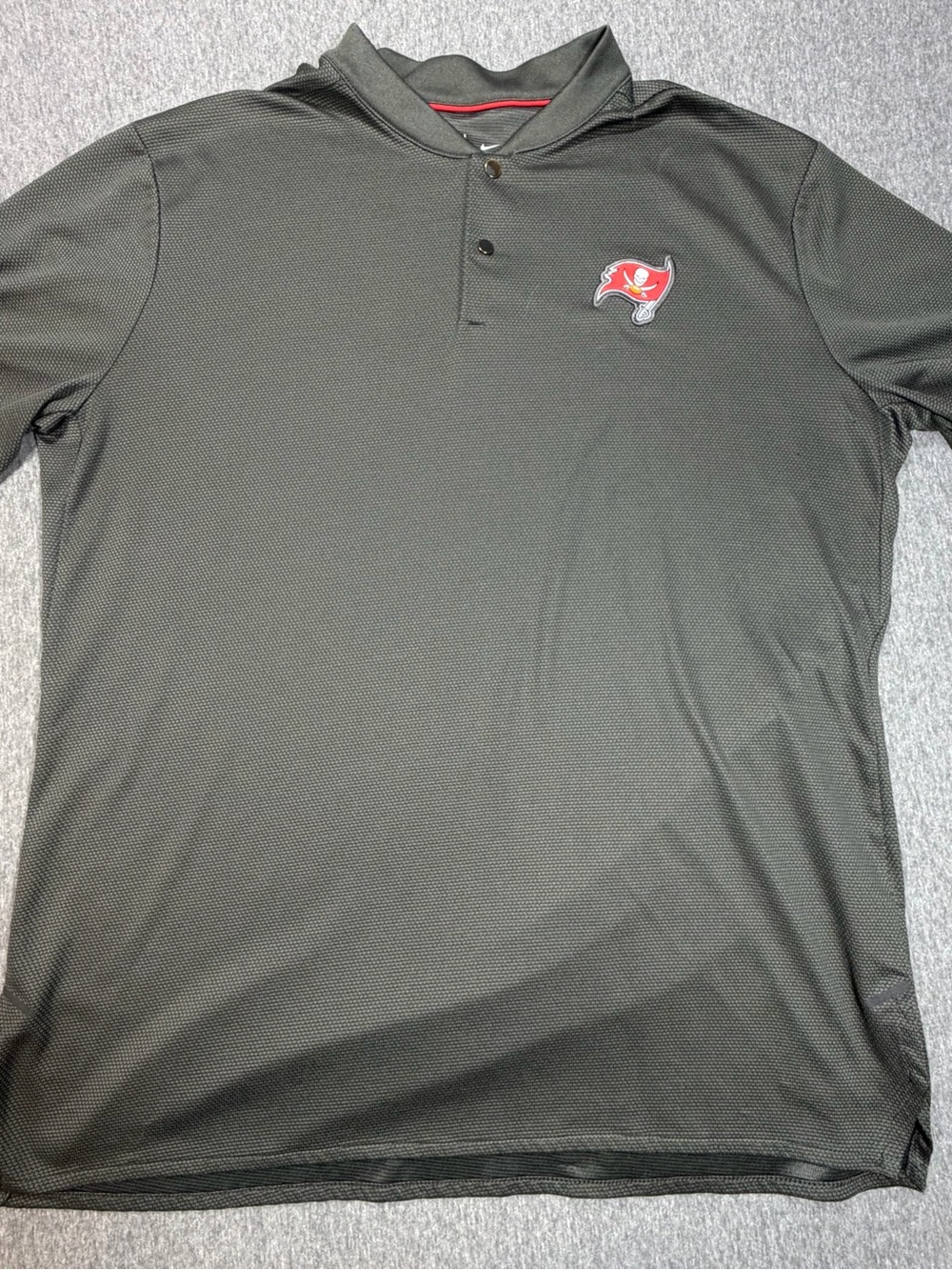 Tampa Bay Buccaneers Nike On Field Short Sleeve Mock Neck Polo Brown Mens Large